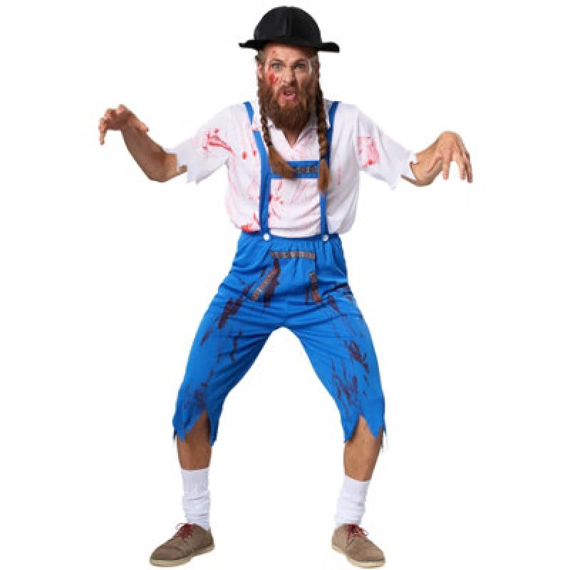 Image of Tectake Scary Ancient Bavarian - Halloween Fancy Dress Costume For Men 302292 - Blue/white L