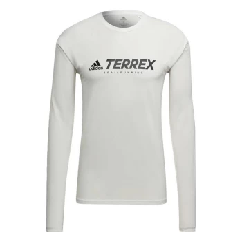 Image of adidas Terrex Primeblue Trail Long-Sleeve Top Mens - Cream