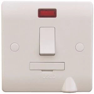 Image of ESR Sline 13A White Switched Connection Unit with Neon Fused and Flex Spur Electric Wall Plate