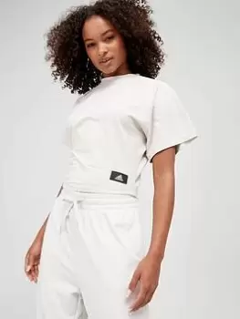 Image of adidas Holidayz Tee - Off-White, Off White Size M Women