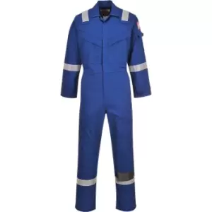 Image of Biz Flame Mens Aberdeen Flame Resistant Antistatic Coverall Royal Blue Medium 34"