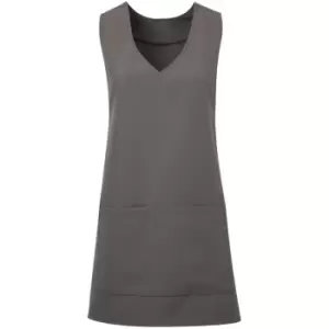Image of Premier Womens/Ladies Wrap Around Sleeveless Tunic Apron (L/XL) (Dark Grey) - Dark Grey