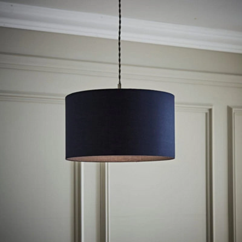 Image of MINISUN Ceiling Light Shade Lampshade Drum Pendant Easy Fit Small Medium Large Lighting - Medium - Navy 26260