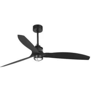 Image of Faro JUST LED Matt Black Ceiling Fan with DC Motor, 3000K