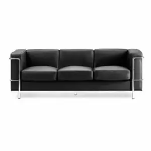 Image of Belmont Leather Faced Commercial Reception Area 3 Seater Sofa