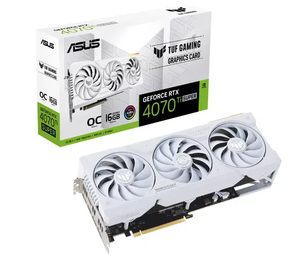 Image of ASUS TUF Gaming GeForce RTX 4070 Ti SUPER 16GB GDDR6X White OC Edition Graphics Card