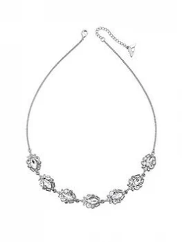 Image of Fiorelli Jewellery Fiorelli Silver Crystal Statement Necklace, One Colour, Women