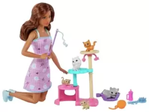 Image of Barbie Kitty Condo Doll and Pets Playset