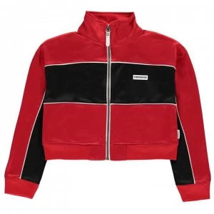 Image of Converse Cropped Zip Jacket Junior Girls - Enamel Red