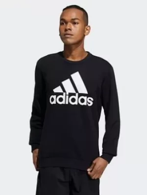 Image of adidas Essentials Big Logo Sweatshirt, Red/White, Size L, Men