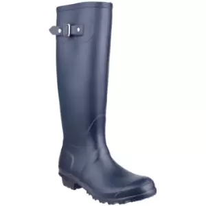 Image of Cotswold Ladies Sandringham Buckled Welly Wellington Boot Navy