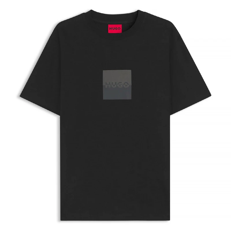 Image of Hugo Dusplit Split Logo T-Shirt Black male XS