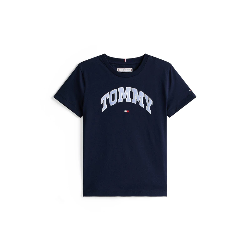 Image of Tommy Hilfiger Kids Varsity Breathable T-Shirt Night Navy C1G female 16Y