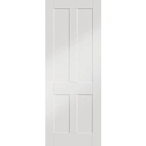 Image of XL Joinery Victorian/Malton White Softwood 4 Panel Internal Door - 1981mm x 838mm