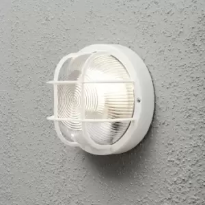 Image of Konstsmide Lighting - Konstsmide Mantova Outdoor Bulkhead Wall Light White Plastic Ip-44, IP44