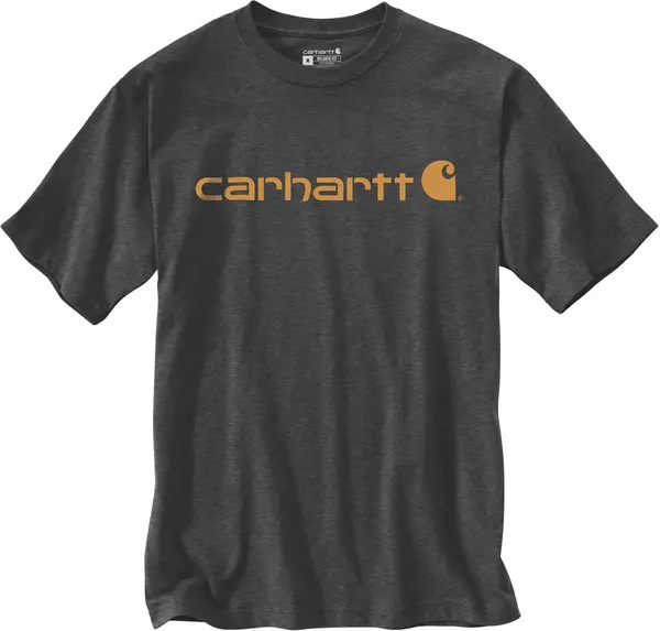 Image of Carhartt EMEA Core Logo Workwear Short Sleeve T-Shirt, grey, Size 2XL