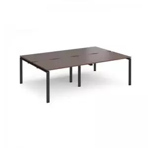Image of Adapt double back to back desks 2400mm x 1600mm - Black frame and