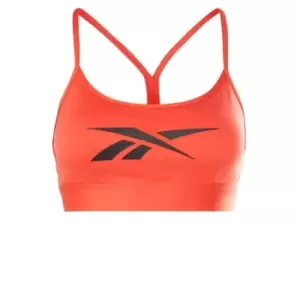 Image of Reebok Lux Skinny Strap Medium-Support Sports Bra - Orange
