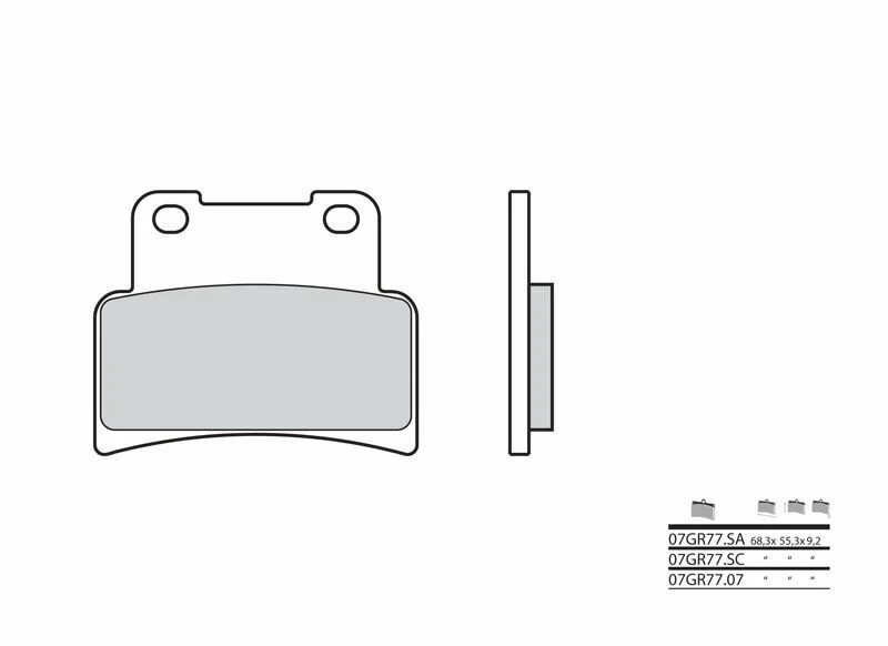 Image of Brembo S.p.A. Street Sintered Metal Brake pads - 07GR77SA