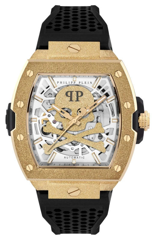 Image of Philipp Plein PWJFA1025 THE $KELETON FROSTED (44mm) Silver Watch