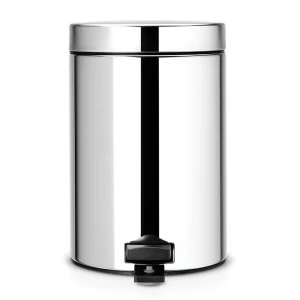 Image of Brabantia 3 Litre New Icon Pedal Bin - Brilliant Steel