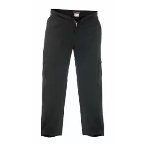 Image of Duke London Mens Tall Fit Cotton Cargo Trousers (32XL) (Black)
