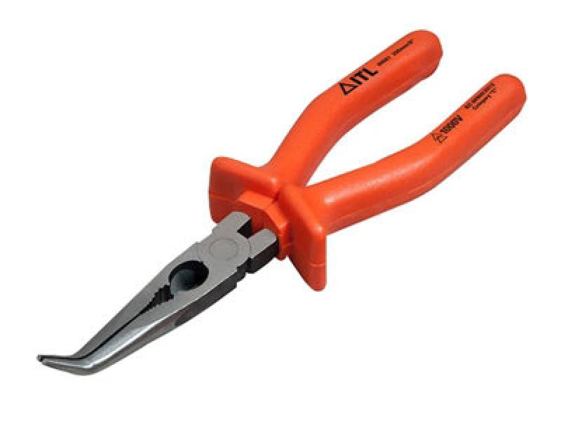 Image of ITL Insulated Bent Nose Pliers 00081 Length: 200mm