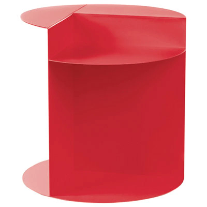 Image of Beliani Retro Side Table Taggart Metal Red
