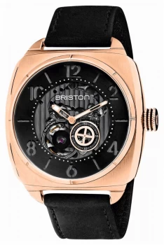 Image of Briston Streamliner Skeleton Auto Rose Gold IP Black Watch