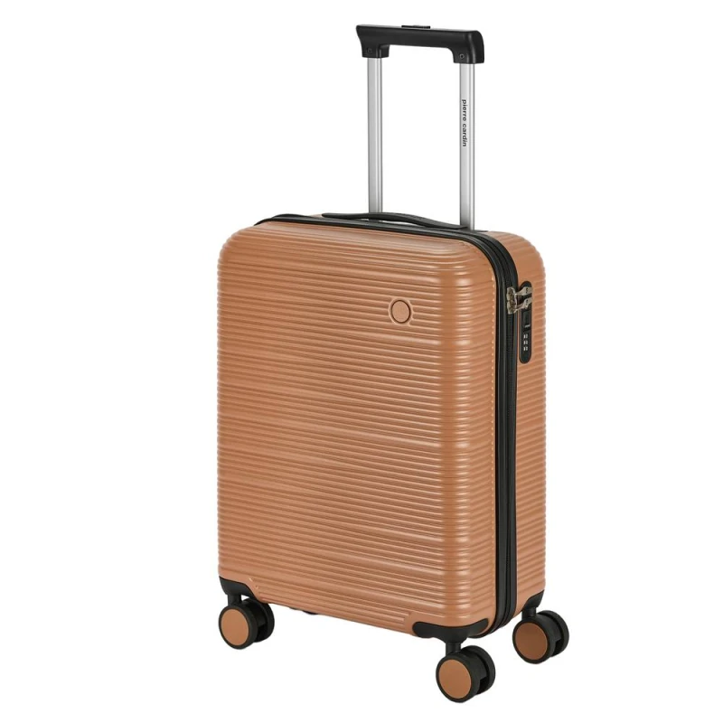 Image of Pierre Cardin Arles Travel Cabin Suitcase, Hard Shell, Spinner Wheels - Mocha in Light Brown Light Brown Unisex Cabin