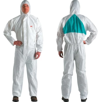 Image of 3M - 4520XXXL Protective White Coveralls CE Type 5/6 (3XL)