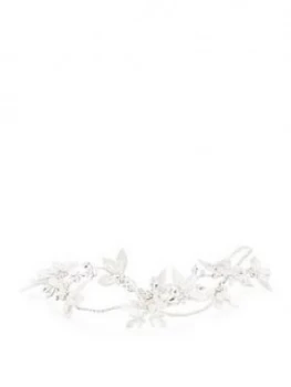 Image of Jon Richard Jon Richard Gloria Silver Cross Over Brushed Leaf Silver And P