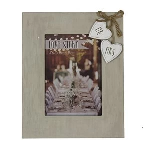 Image of 5" x 7" - Love Story Photo Frame - Mr & Mrs