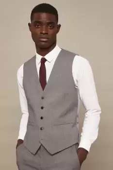Image of Tailored Fit Light Grey Essential Suit Waistcoat
