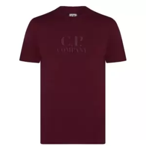 Image of CP Company Tonal Logo T-Shirt - Red