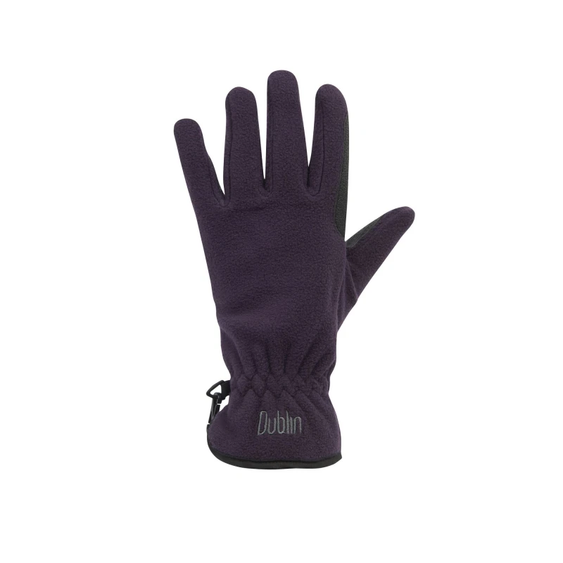Image of Dublin Dublin Polar Fleece Riding Gloves in Purple Size: Small Purple S Unisex 5059000352904