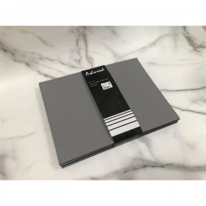 Image of Ashwood 4 Faux Leather Reversible Place Mats - Grey/Slate