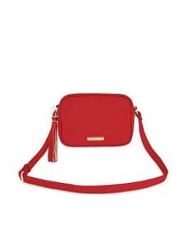 Image of Katie Loxton Sophia Tassel Cross Body Bag - Red