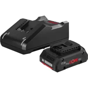 Image of Bosch Genuine Blue 18v Cordless ProCORE Li-ion Battery 4ah and Charger 4ah