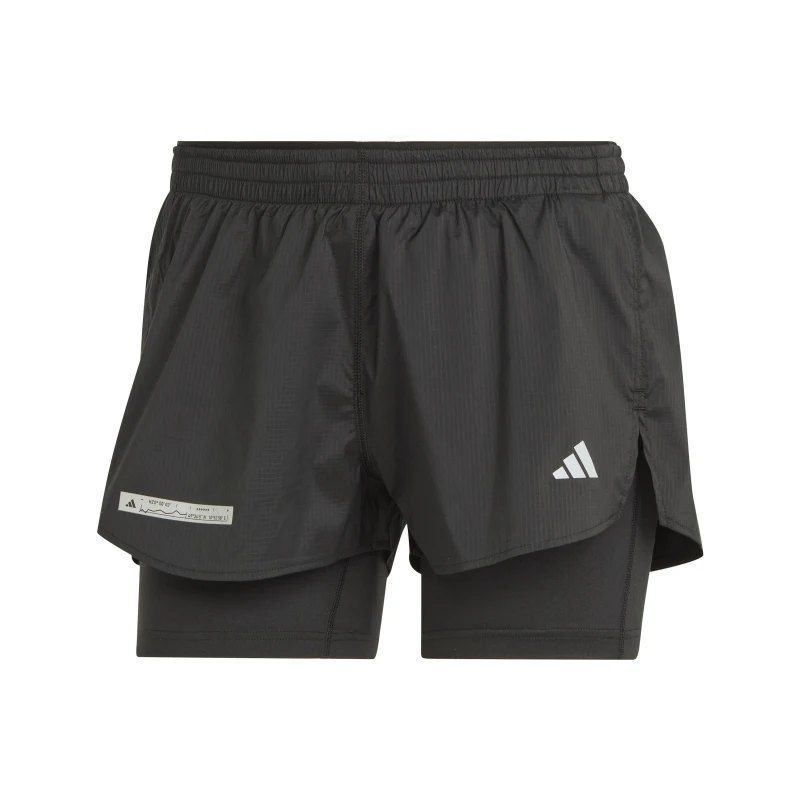 Image of adidas Ultimate Two-in-One Shorts Womens Black female 6 (XXS)