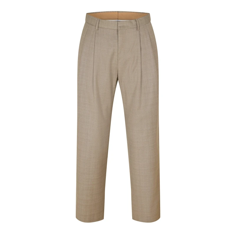Image of Boss Mens H-Boss92-T Straight Leg Trousers Medium Beige male 30