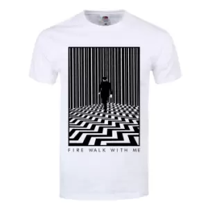 Image of Grindstore Mens Fire Walk With Me T-Shirt (M) (White)
