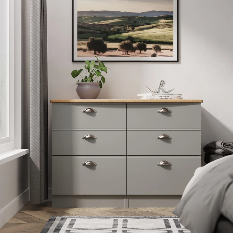Image of Welcome Brooke 6 Drawer Chest Grey - Welcome Grey NK94701