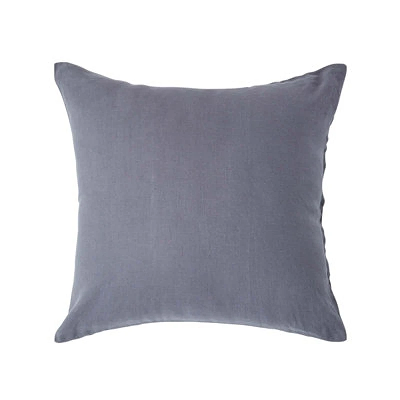 Image of Homescapes European Linen Pillowcase, 80 x 80cm Dark Grey