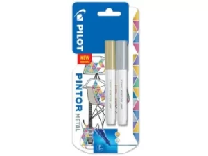 Image of Pintor Fine Bullet Tip Paint Marker 2.9mm Black and White Colours (Pack 2) 3131910517665