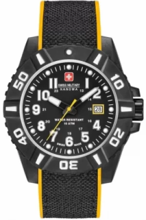 Image of Mens Swiss Military Hanowa Black Carbon Watch 06-4309.17.007.79