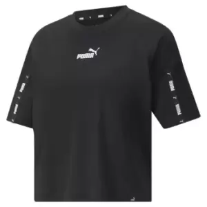 Image of Puma Tape T-Shirt Womens - Black