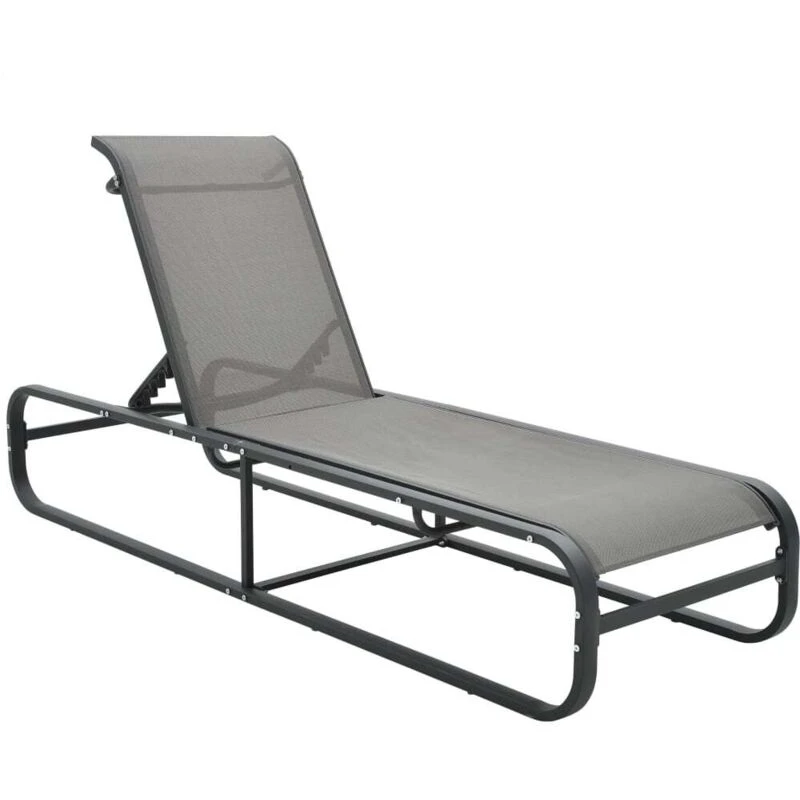 Image of VIDAXL Sun Lounger Aluminium and Textilene vidaXL 47843