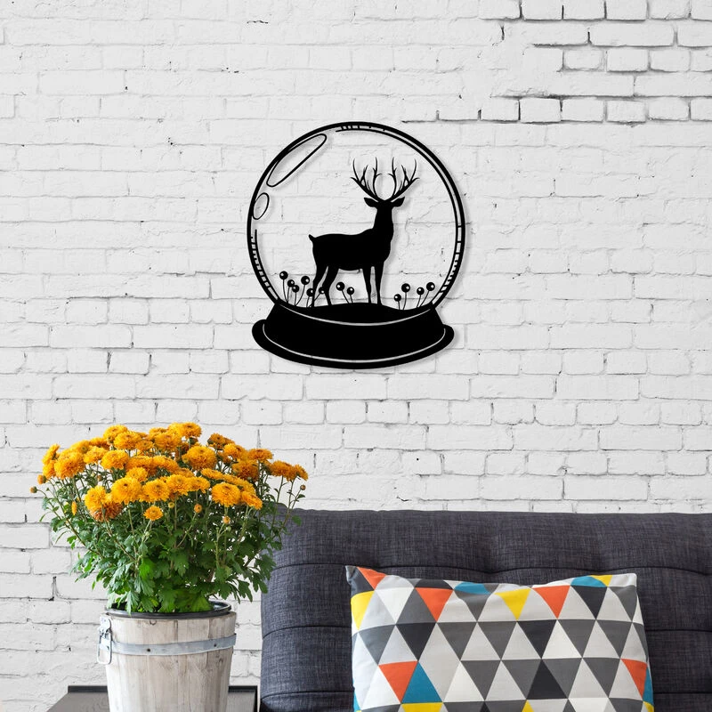 Image of DECORTIE Decortie - metal wall art NO:25 deer - Black - Black M.DK.T.13332.16