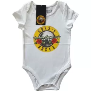 Image of Guns N' Roses - Classic Logo Kids 24 Months Baby Grow - White